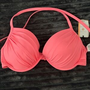 Shade & Shore Coral Bikini Top 36D
